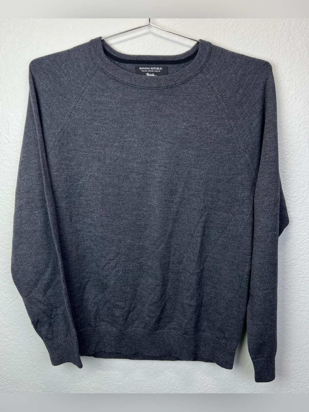 Banana Republic Men 100% Merino Wool Crewneck Lightweight Sweater Size L